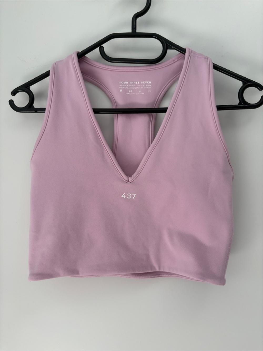 Four Three Seven 437 V-Neck Lavender Sports Bra